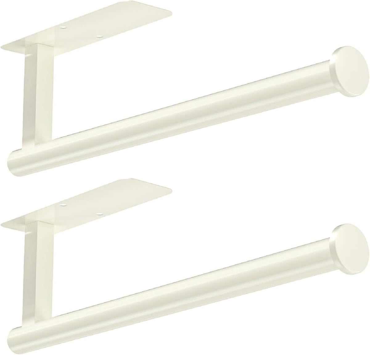 ASTOFLI Paper Towel Holder 304 Stainless Steel, Under Cabinet, Self-Adhesive, Matte Black, 12 Inch, No Drill
