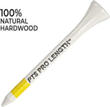 PrideSports PTS Wood Golf Tees | 100 Count, 2-3/4 Inch | #1 Wood Tee on Tour | Best for Drivers & Woods