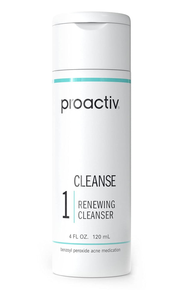 Proactiv Acne Cleanser - Benzoyl Peroxide Face Wash and Acne Treatment - Daily Facial Cleanser and Hyularonic Acid Moisturizer with Exfoliating Beads - 90 Day Supply, 6 Fl Oz