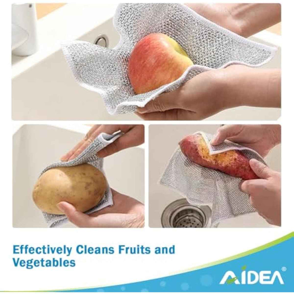 AIDEA Non-Scratch Wire Dishcloth 24-Pack, Washable Dish Rags with No Odor