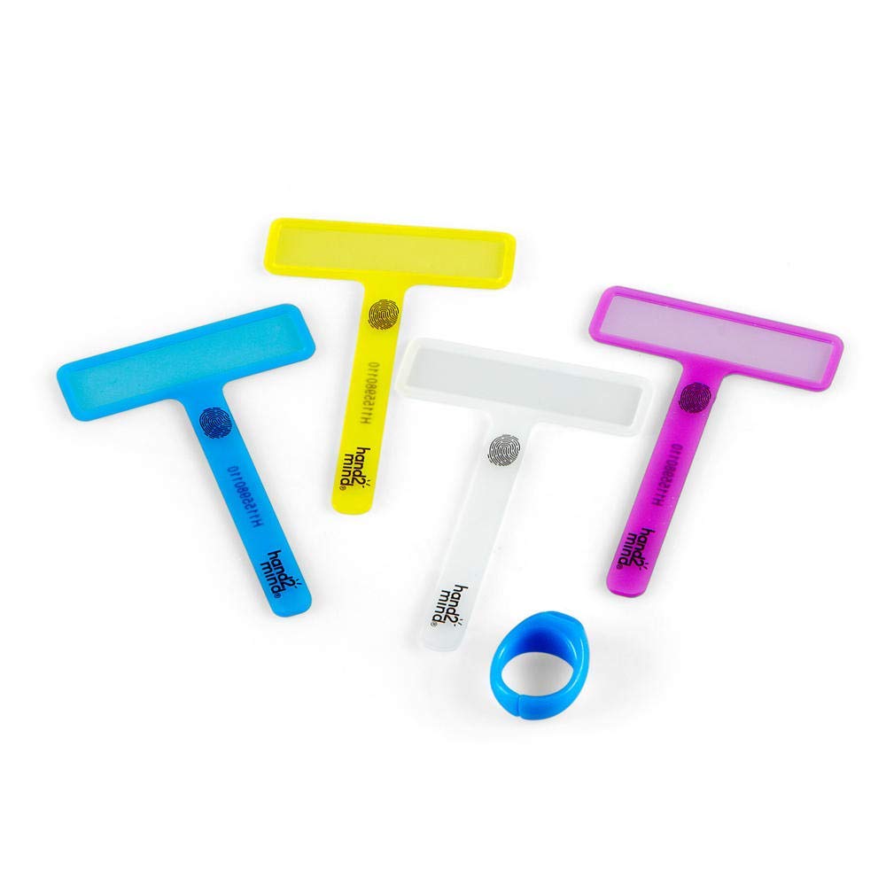 hand2mind FingerFocus Highlighter, Guided Reading Strips, Reading Pointers for Kids, Dyslexia Tools for Kids, ADHD Tools, Special Education School Supplies, Teacher Classroom Must Haves (1 Pack)