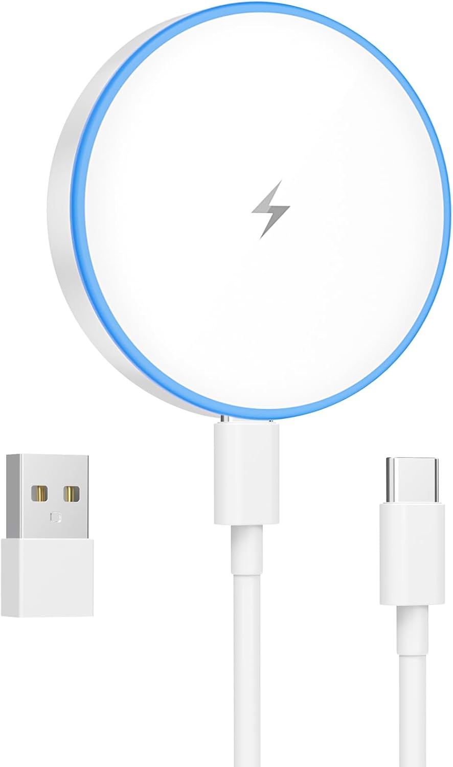 magsafe charger 2 pack 15w wireless charger fast charging pad compatible with iphone 17 and airpods