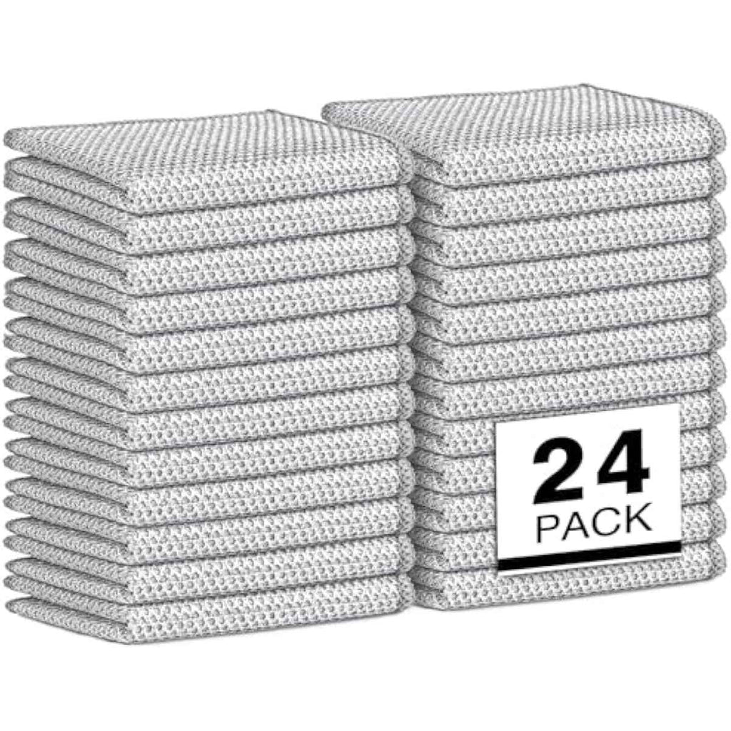 AIDEA Non Scratch Wire Dishcloth 24PK, Wire Dishwashing Rag for Wet and Dry, Washable Dish Rags No Odor, Cleaning Pads Steel Scrubber for Cookware, Sinks, Dishes, Stove Tops, 7"×8"