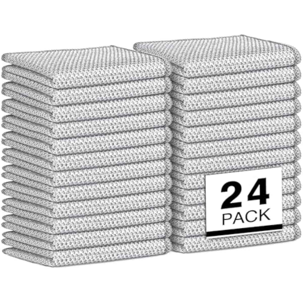 AIDEA Non-Scratch Wire Dishcloth 24-Pack, Washable Dish Rags with No Odor