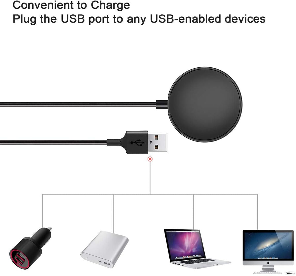 2 Pack Compatible with Samsung Watch Charger,Galaxy Watch7/6/5/4 Charger Cable Dock USB Replacement for Samsung Galaxy Watch 7/6/6 Classic/5/5 Pro/4/4 Classic/3/Active 2/Active