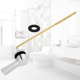 Hibbent Universal Metal Front Mount Toilet Handle Replacement Kit, Brass Toilet Flush Tank Lever with Stainless Steel Flapper Chains for Most Toilets, Chrome