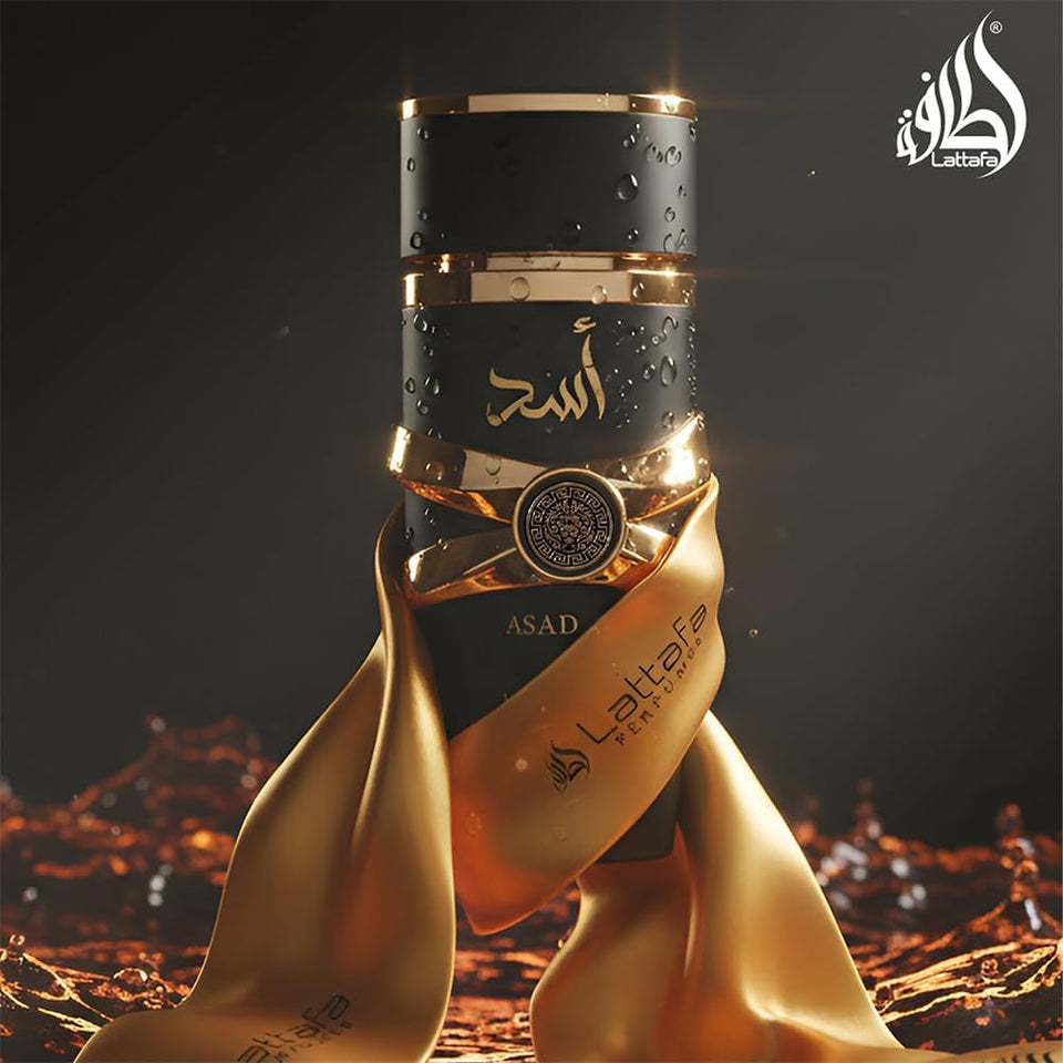 Lattafa Perfumes Asad for Unisex Eau de Parfum Spray, 3.4 Ounce