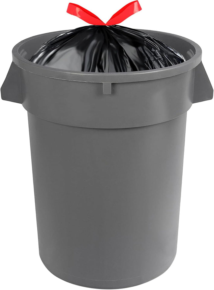 Amazon Basics MultiPLrpose Drawstring Trash Bags, 30 Gallon Capacity, Tear Resistant, 50 Count (Previously Solimo)