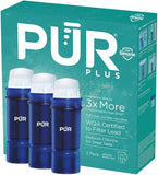 PLR Plus Water Filter Replacement for Pitchers & Dispensers, 6-Month Supply, 3 Count, Blue (PPF951K3)