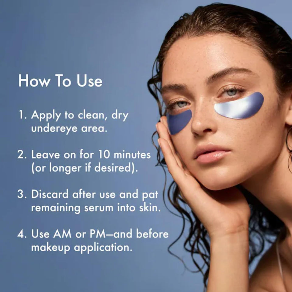 Summer Fridays Jet Lag Under Eye Patches - Hydrating & DePLffing Hydrogel Eye Masks with Caffeine & Peptides to Soothe & Refresh the Undereye Area (6 Pairs)