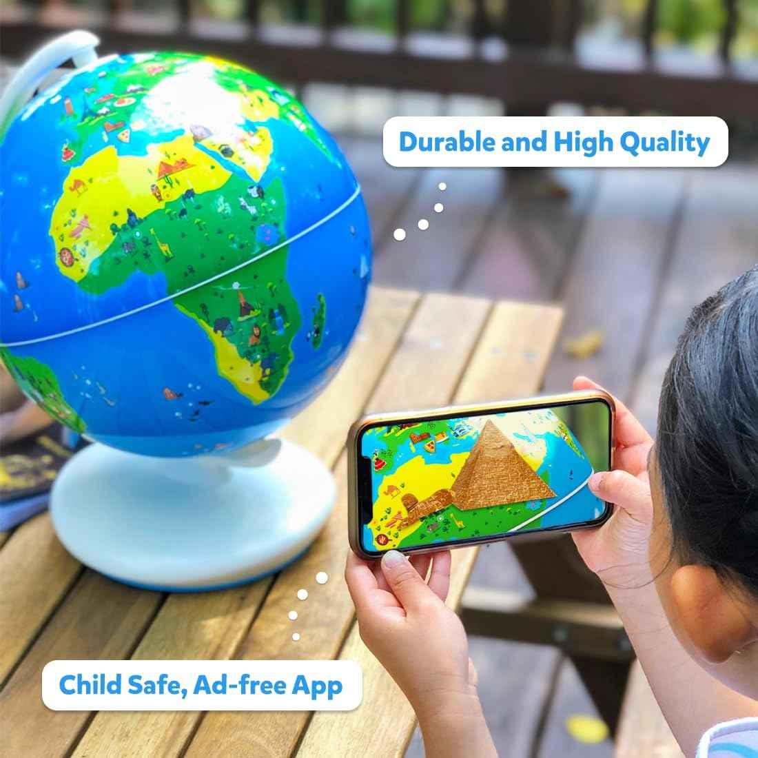 PlayShifu Globe for Children – Orboot Earth: Interactive Kids Globe with 1000+ Facts on Animals, Places & Monuments | Tech-Powered Learning Toy & STEM Gift for Kids Ages 4–10