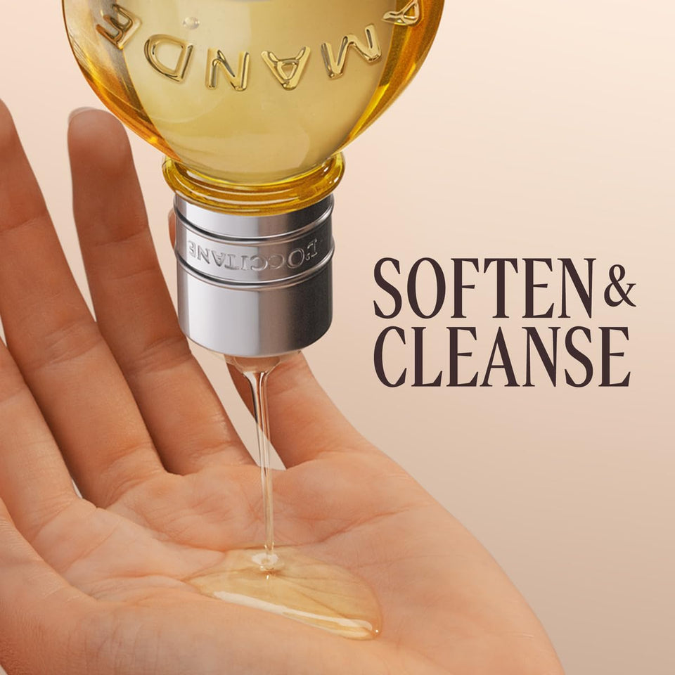 L'OCCITANE Cleansing & Softening Almond Shower Oil, Body Wash & Shaving Base PLrifies & Smooths Without Drying Skin, Milky Lather, Nourishing Skincare