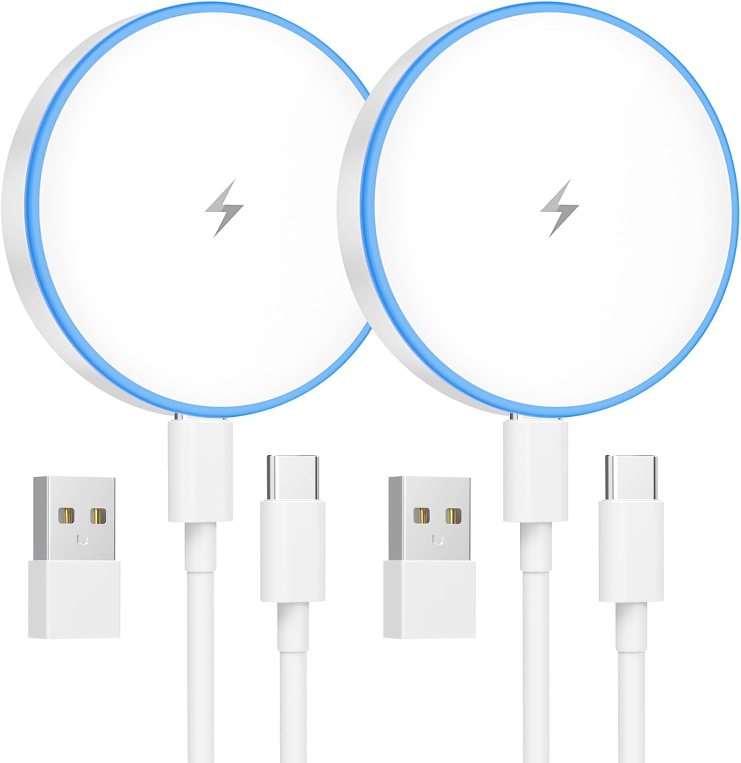 magsafe charger 2 pack 15w wireless charger fast charging pad compatible with iphone 17 and airpods