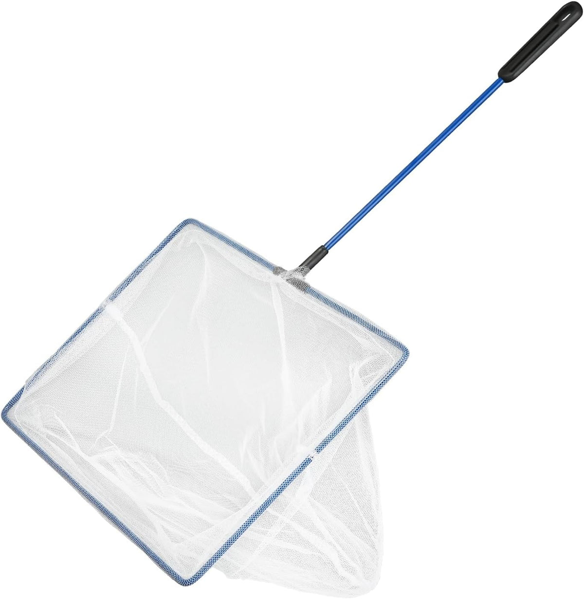 AQUANEAT 4-inch Aquarium Fish Net for small fish tank cleaning, food waste skimmer for small ponds and pools