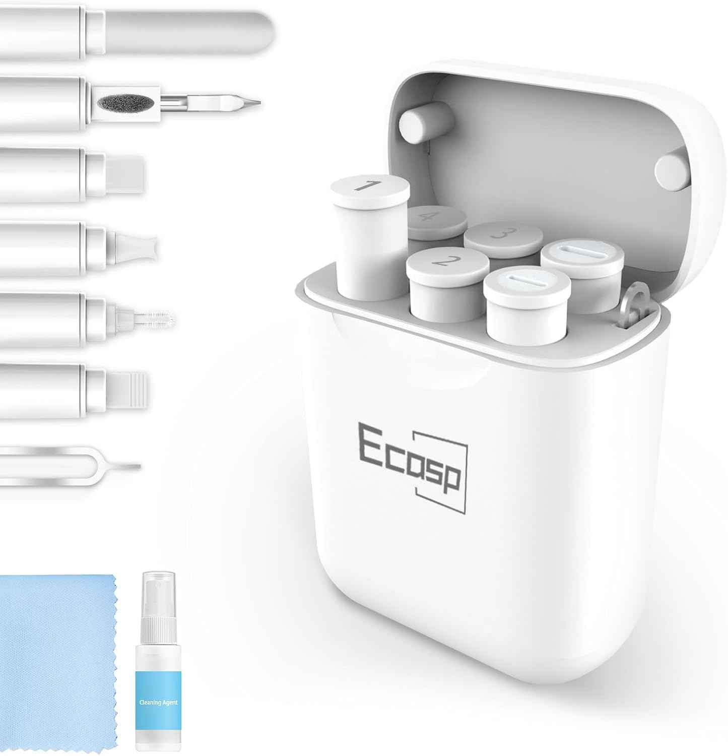 Cleaner Kit for AirPod, Multi-Tool iPhone Cleaning Kit, Cell Phone Cleaning Repair & Recovery iPhone and iPad (Type C) Charging Port, Lightning Cables, and Connectors, Easy to Store and Carry Design