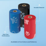 Best Pet Supplies Dog Poop Bags for Waste Refuse Cleanup, Doggy Roll Replacements for Outdoor PLppy Walking and Travel, Leak Proof and Tear Resistant, Thick Plastic - Assorted, 150 Bags