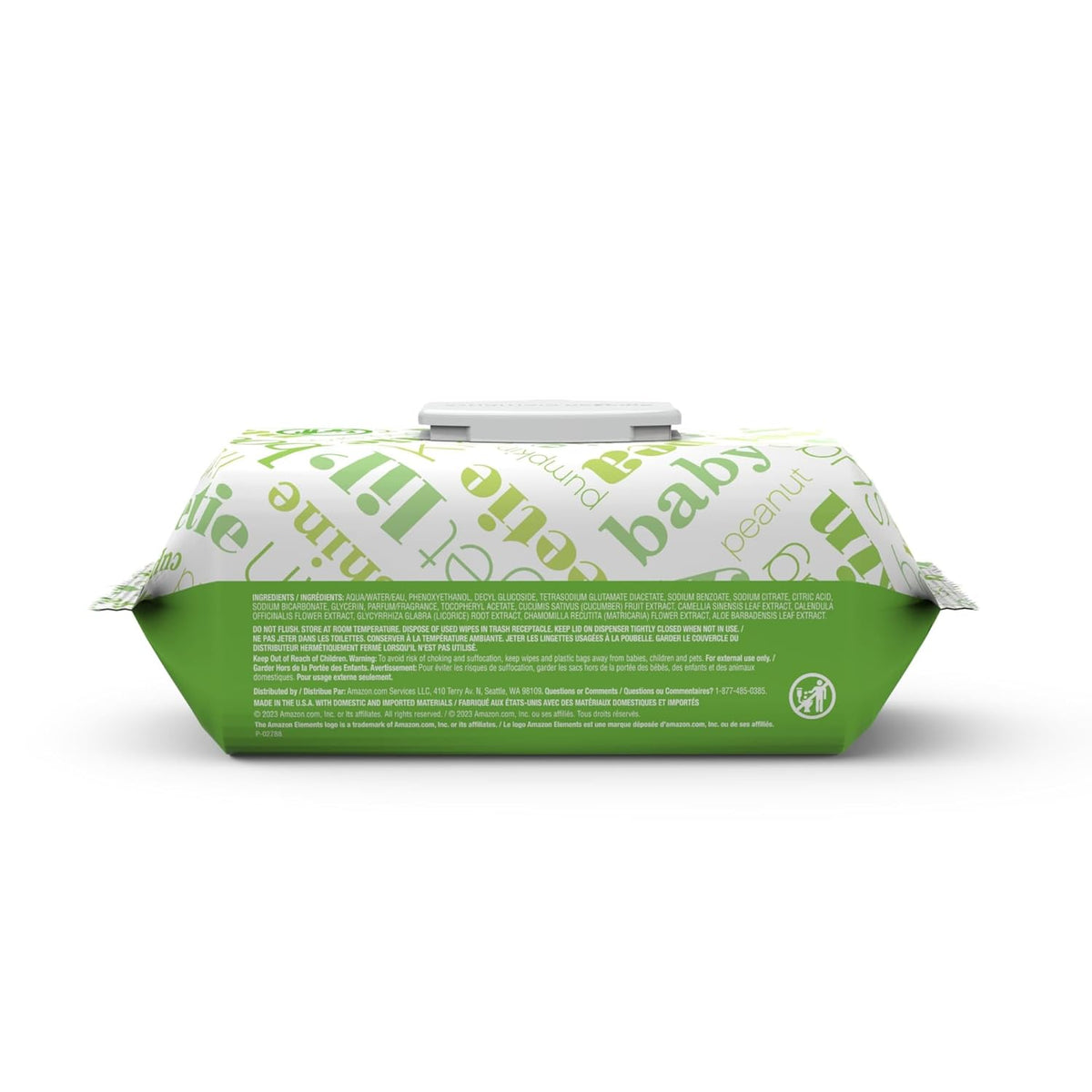 Amazon Elements Baby Wipes, Fresh Scent, Flip-Top Packs, Alcohol-Free, With Cucumber and Aloe, 810 Count, 9 Packs of 90