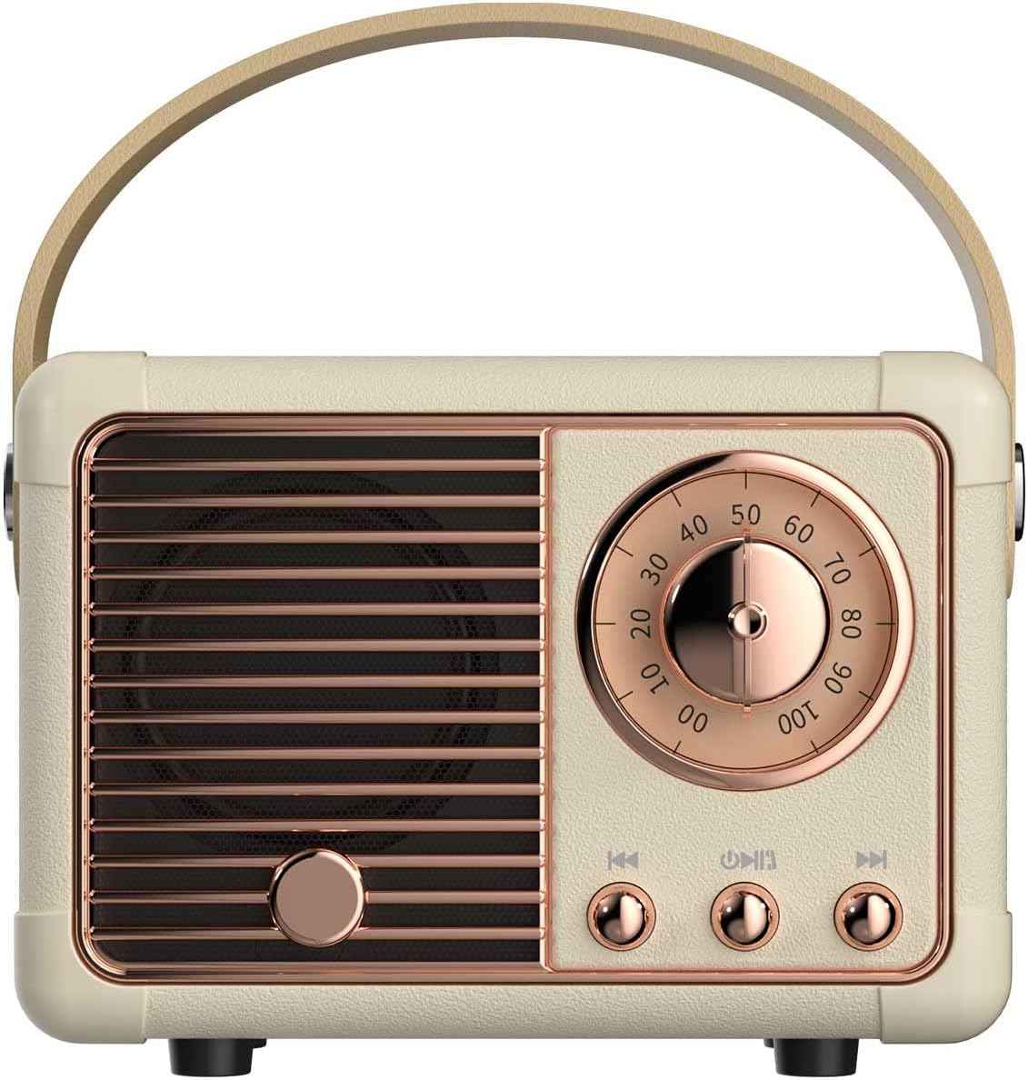 Dosmix Retro Bluetooth Speaker, Vintage Decor, Mini Wireless Bluetooth Speaker, Cute Old Fashion Style for Kitchen Desk Bedroom Office Party Outdoor Accessories for iPhone Android (Green)