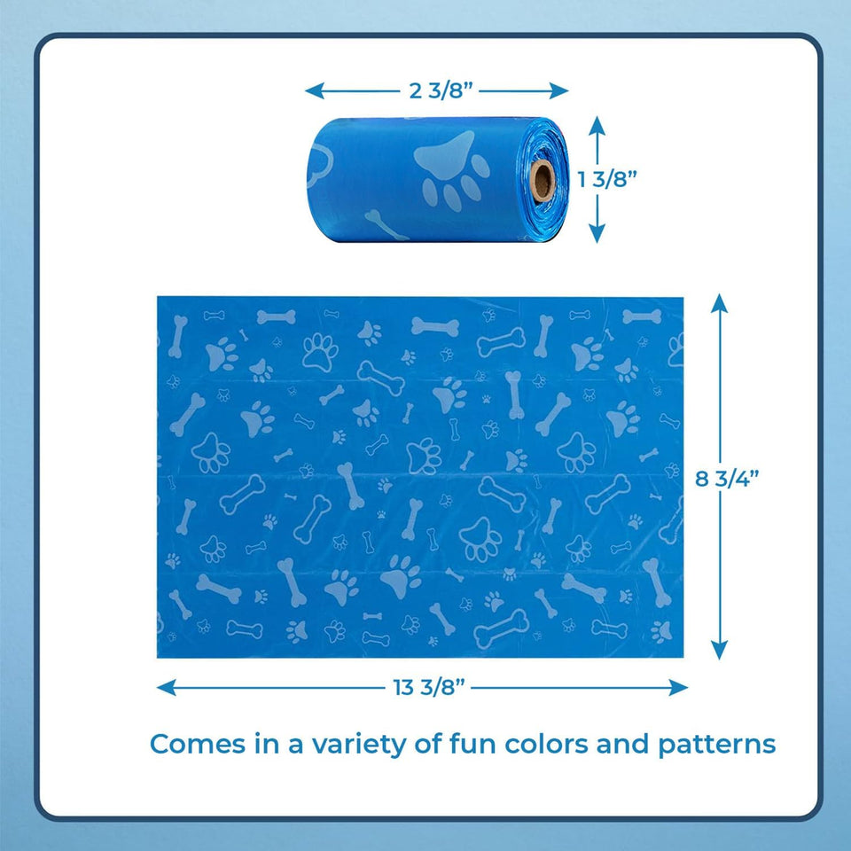 Best Pet Supplies Dog Poop Bags for Waste Refuse Cleanup, Doggy Roll Replacements for Outdoor PLppy Walking and Travel, Leak Proof and Tear Resistant, Thick Plastic - Assorted, 150 Bags