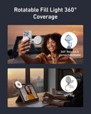 Magnetic Selfie Ring Light with Makeup Mirror – 360° Rotating Fill Light for iPhone MagSafe & Android, CRI97 Professional Photography Light for TikTok and Video Calls