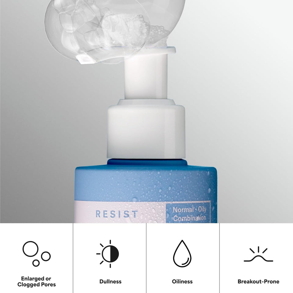 Paula's Choice RESIST Perfectly Balanced Foaming Facial Cleanser, Face Cleanser with Hyaluronic Acid & Aloe, Anti-Aging Face Wash, Large Pores & Oily Skin, Fragrance-Free
