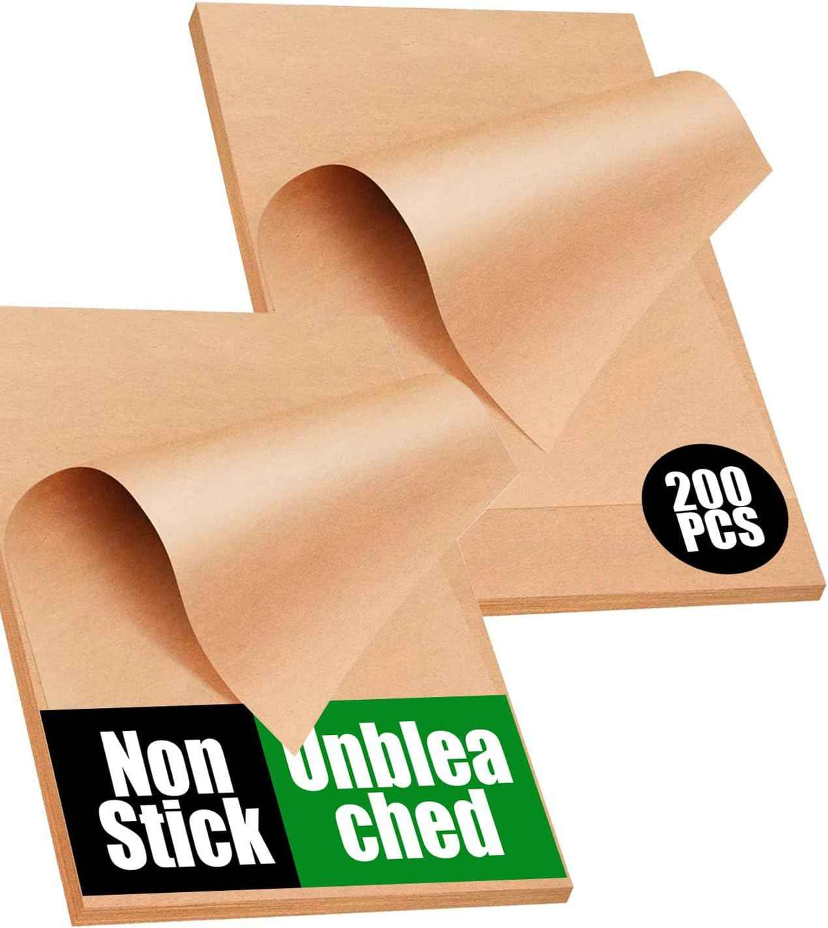 200 PCS Unbleached Parchment Paper Sheets for Baking 12x16 Inches with Non-Stick and Non-Toxic Properties