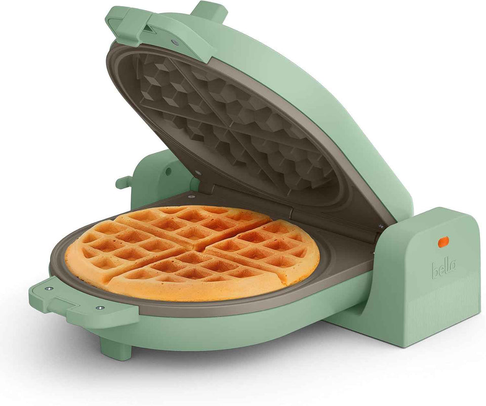 bella Flip-n-Store Waffle Maker, EverGood‰ã¢ Ceramic Nonstick Coating, Fits-anywhere‰ã¢ Kitchenware, Power Indicator Light & Touch Handle, 7‰۝ Wide & 1" Deep Plates, 1000 Watt, Plum