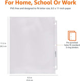 Amazon Basics Sheet Protectors for 3 Ring Binder, Heavyweight, Acid-Free, Clear Plastic Sleeves, Letter Size, 8.5 x 11 Inch, 100-Pack
