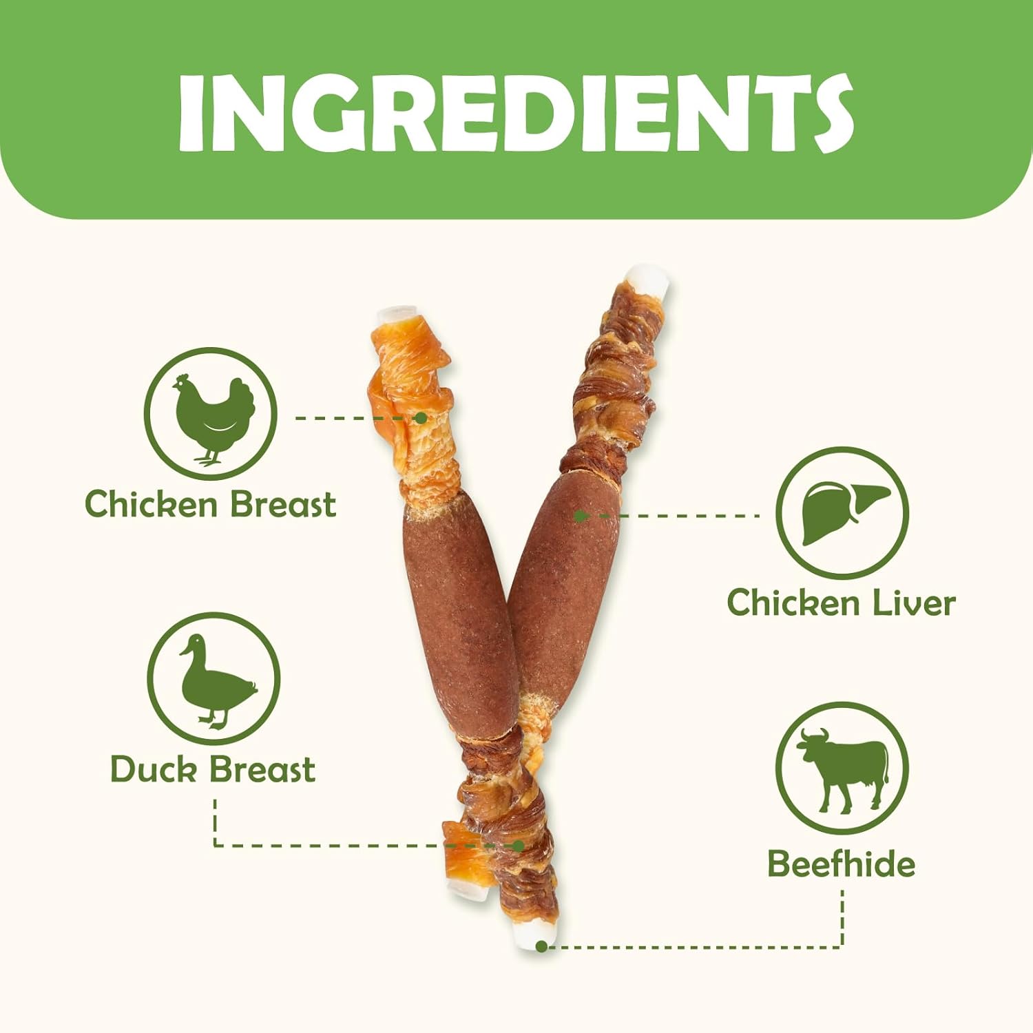 mon2sun triple flavor 5 inch rawhide dog treats for small dogs 21.16 oz 30 count