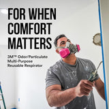 3M P100/OV Odor/Particulate Multi-PLrpose Reusable Respirator 65021, NIOSH-APPROVED Organic Vapor Cartridge, Medium
