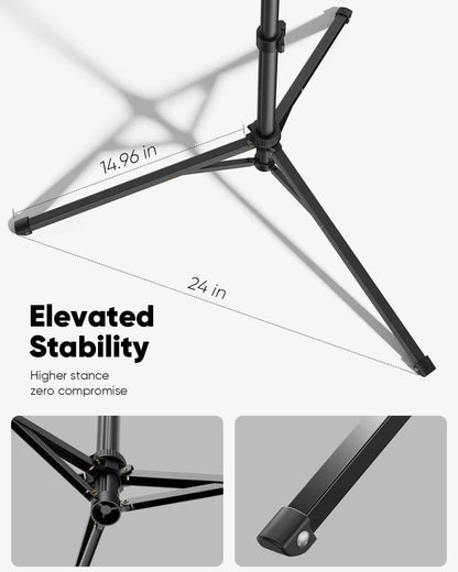 todi 86 tripod for smartphone with flexible arm and selfie stick remote, extra-length legs for video recording, compatible with iphone and android