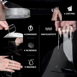 Art3d Double-Sided Mounting Tape (10FT), MultiPLrpose Removable Adhesive Foam Tape, Transparent, Household