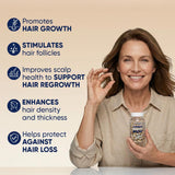 Moerie Ultimate Hair Growth Supplements for Women & Men - Hair, Skin, Nails Vitamins with Biotin & Minerals for Hair Health - Thicker Hair - 60 Capsules