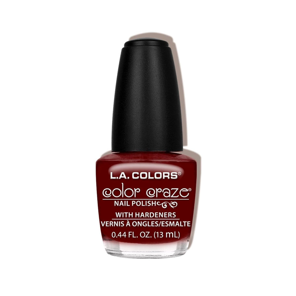 L.A. COLORS Color Craze Nail Polish, Hot Blooded CNP406