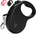 16ft retractable dog leash for small to medium dogs and cats up to 50lbs with stainless steel spring strong nylon tape and one-handed brake