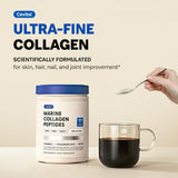 Marine Collagen Peptides - Hydrolyzed Ultra-fine Collagen Powder for Women & Men, Hyaluronic Acid, Biotin, Vitamin C, for Skin, Hair, Nails, Joints, Non-GMO, Unflavored, Easily Dissolved, 16oz