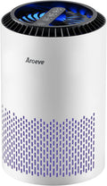 AROEVE Air Purifiers for Bedroom Home, Air Purifier For Smoke Pollen Dander Hair Smell Air Cleaner with Sleep Mode Speed Control For Bedroom Office, MK01- White(Available for California)