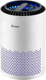 AROEVE Air Purifiers for Bedroom Home, Air Purifier For Smoke Pollen Dander Hair Smell Air Cleaner with Sleep Mode Speed Control For Bedroom Office, MK01- White(Available for California)