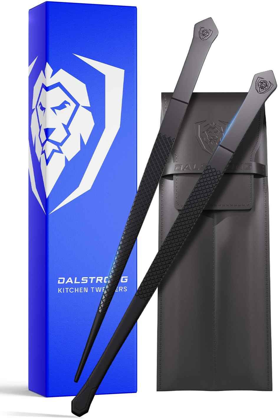 Dalstrong Professional Food Tweezers-Giftable 4pc Set-6.5"-High-Precision Tweezer Tongs-Black Titanium Coating-Plating, Multi-use-304 Stainless Steel-Culinary Fine Use-Metal Kitchen Tongs