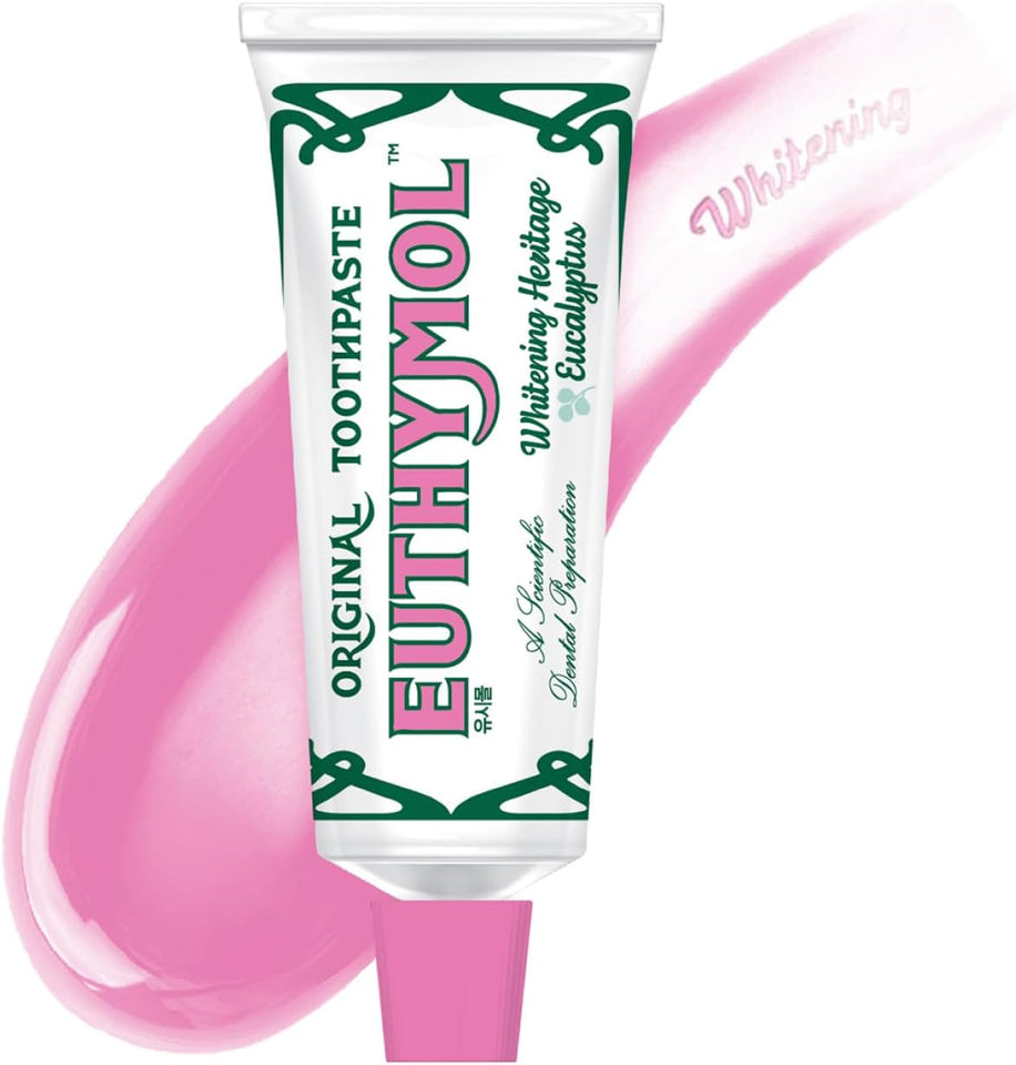 EUTHYMOL Whitening Toothpaste (3.7fl oz) - Stain Removal in 2 Weeks, Long-Lasting Freshness for Sensitive Gum & Teeth. Bad Breath, Cavity Prevention. Recyclable Aluminum Tube