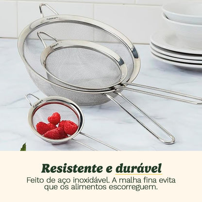 Cuisinart Mesh Strainers, 3 Count (Pack of 1) Set, CTG-00-3MS Silver