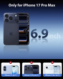 Mkeke for iPhone 17 Pro Max Case Clear, [Not Yellowing] [Military-Grade Drop Protection] Protective Clear for Apple 17 Pro Max Case with Shockproof Bumper 2025