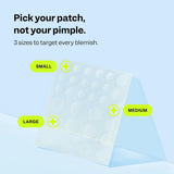 Peach Slices - Acne Spot Dots (30 ct) - Hydrocolloid Pimple Patches for Face - Absorb Gunk, Protect Picking & Support Healing - 3 Sizes (7, 10, & 12mm) - Vegan, Cruelty Free, Korean Skin Care & Beauty