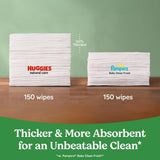 Huggies Natural Care Sensitive Baby Wipes, Unscented, Hypoallergenic, 99% PLrified Water, 12 Flip-Top Packs (768 Wipes Total), Packaging May Vary