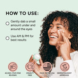 Eight Saints Skin Care All In Eye Cream, Natural and Organic Anti Aging Under Eye Cream to Reduce Puffiness, Wrinkles, and Under Eye Bags, Dark Circles Under Eye Treatment, 0.5 Ounces