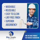 Pro Grade - Paint Roller Covers - 1/2 X 9 Inch Microfiber 5 Pack