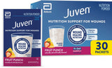 Juven Therapeutic Nutrition Drink Powder Including Collagen Peptides, Amino Acids, and HMB For Wound Healing Support, Fruit PLnch, 30 Packets