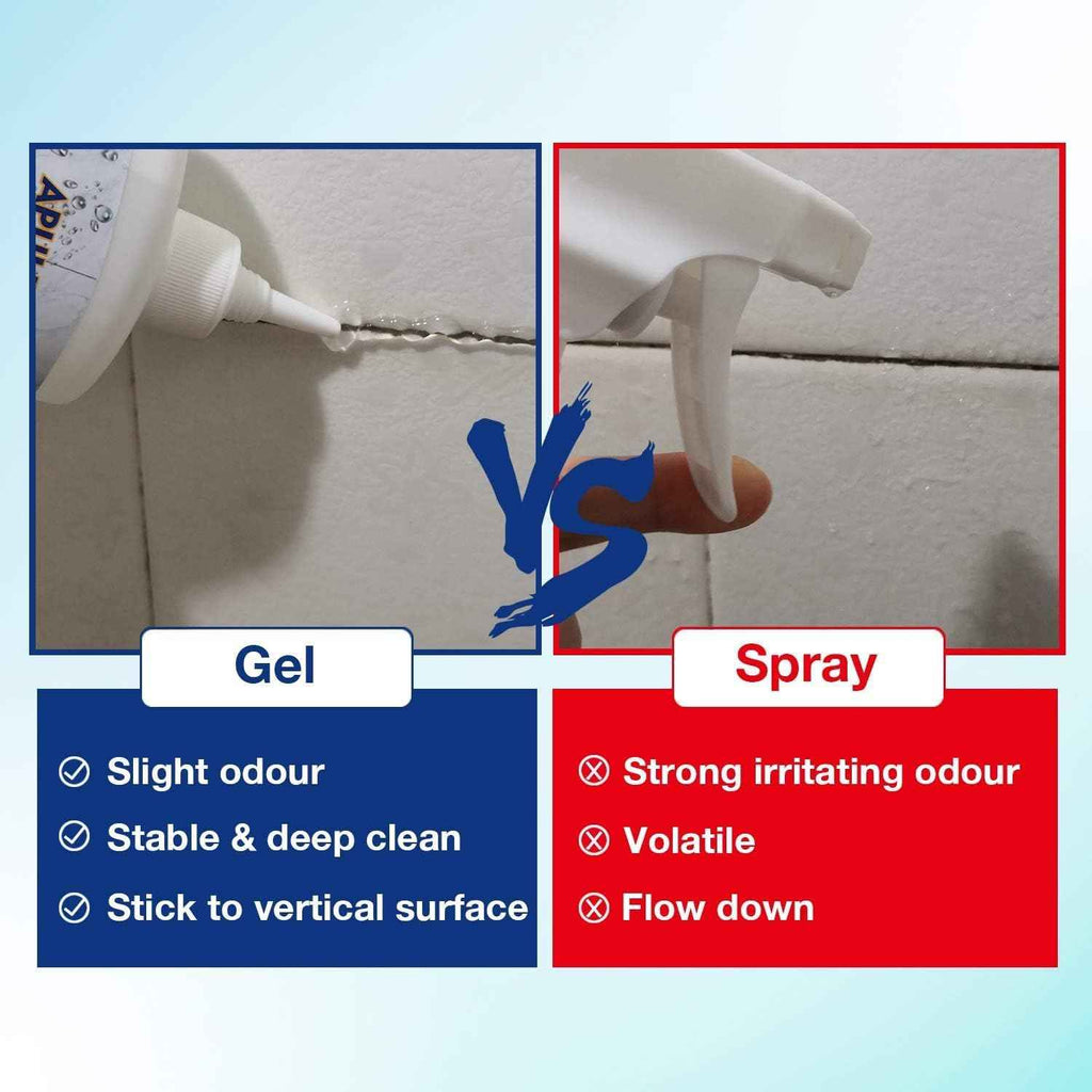 APULITO 10 Fl Oz Household Cleaner Gel for Bathroom Shower Kitchen Tile Grout, Sinks Countertops