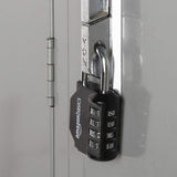 Amazon Basics 4-Digit Combination Lock, Black, 2-Pack
