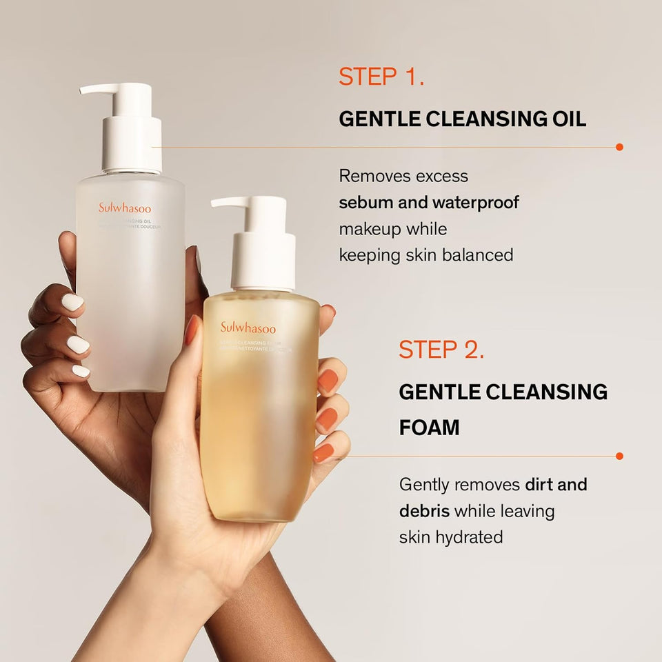 Sulwhasoo Gentle Cleansing Foam - Korean Face Wash for All Skin Types, Moisturizes & Rejuvenates, Removes Dirt & Impurities, Softens Skin, Hydrating Cleanser - 6.76 fl. oz.